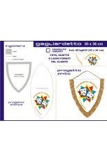 Gagliardetto Scudo Grande 30x36 cm